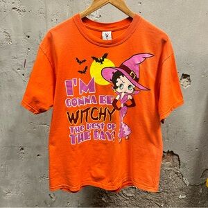 Vintage Y2K Betty Boop I'm Gonna Be Witchy The Rest Of The Day Halloween Tee L